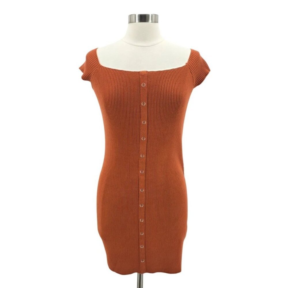 NWOT Urban Outfitters Silence + Noise Womens Large Dress Mini Ribbed Bodycon